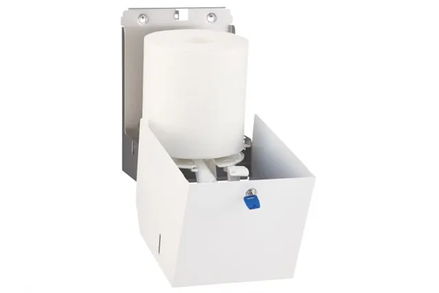 Pojemnik na ręczniki papierowe w rolach MERIDA STELLA WHITE LINE MAXI, biały
 Merida CSB102