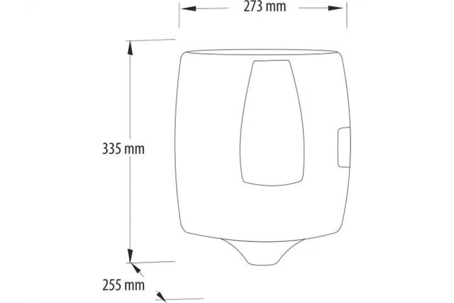 Pojemnik na ręczniki papierowe w roli w systemie listkowym MERIDA ONE CENTER PULL, tworzywo ABS, czarny
 Merida CEC701