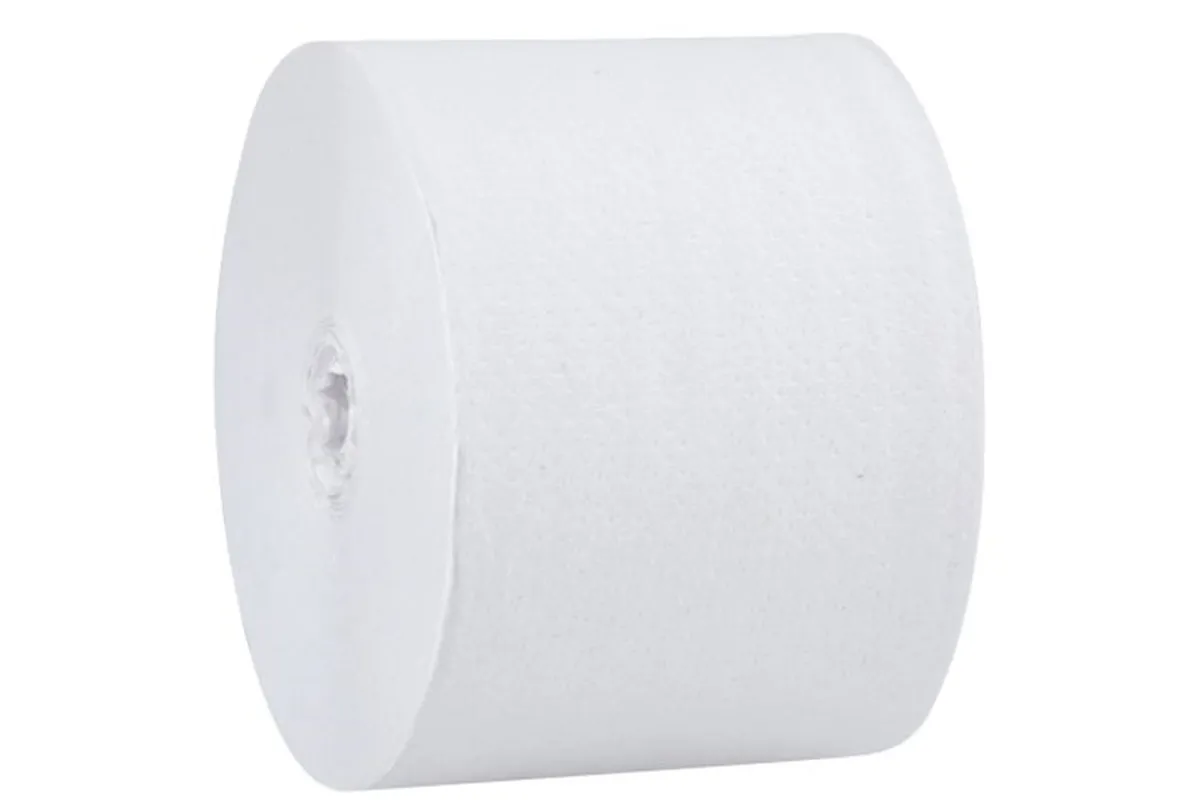 Papier toaletowy bez gilzy MERIDA CLASSIC, biały, średnica 12 cm, długość 125 m, jednowarstwowy, karton 18 szt, ECOLABEL PKB301