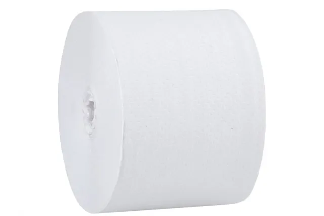 Papier toaletowy bez gilzy MERIDA CLASSIC, biały, średnica 12 cm, długość 125 m, jednowarstwowy, karton 18 szt, ECOLABEL PKB301