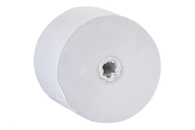 Papier toaletowy bez gilzy MERIDA CLASSIC, biały, średnica 12 cm, długość 125 m, jednowarstwowy, karton 18 szt, ECOLABEL PKB301