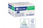 Papier toaletowy bez gilzy MERIDA OPTIMUM, biały, średnica 12 cm, długość 85 m, dwuwarstwowy, karton 18 szt., ECOLABEL
 POB301