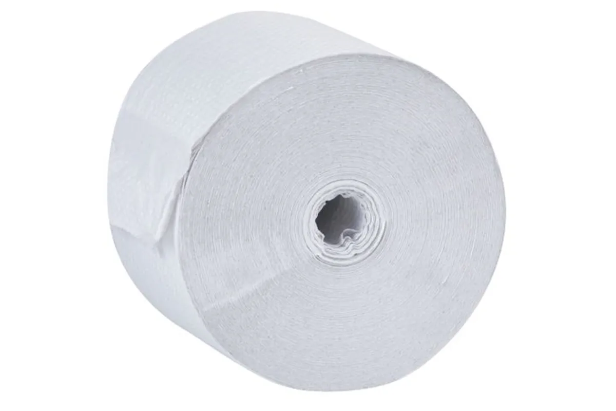 Papier toaletowy bez gilzy MERIDA OPTIMUM, biały, średnica 12 cm, długość 85 m, dwuwarstwowy, karton 18 szt., ECOLABEL
 POB301