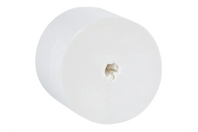 Papier toaletowy bez gilzy MERIDA TOP, biały, średnica 12 cm, długość 85 m, dwuwarstwowy, karton 18 szt, ECOLABEL
 PTB301
