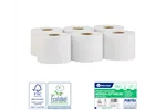 Papier toaletowy MERIDA OPTIMUM CENTER PULL biały, średnica 17cm, długość 120m, dwuwarstwowy, zgrzewka 6 szt. ECOLABEL
 POB702