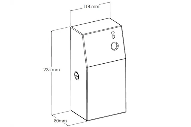 Obudowa odświeżaczy powietrza MERIDA STELLA Anti-FingerPrint, stal matowa z powłoką AFP
 Merida GSM088