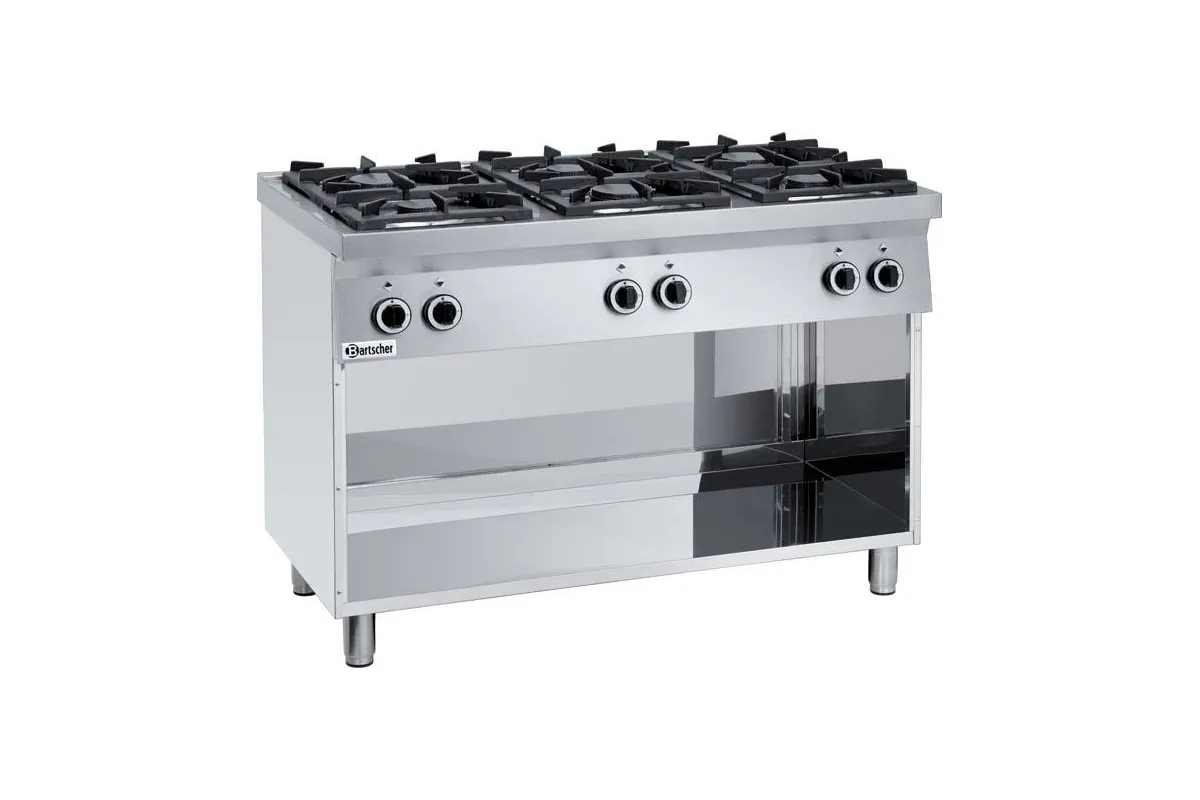 6-palnikowa kuchnia gazowa MFGO 760 z podstawą otwartą