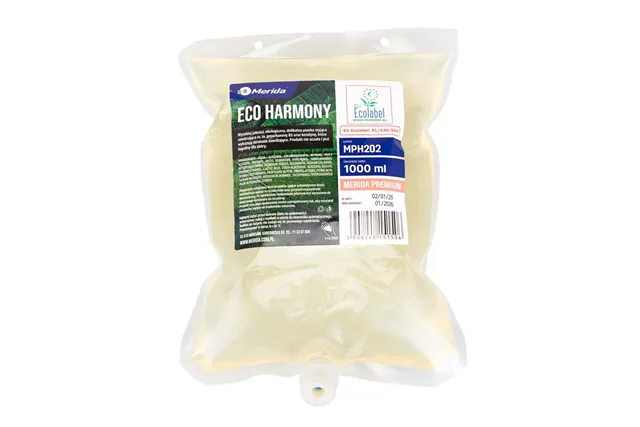 Mydło w pianie MERIDA ECO HARMONY, wkład 1000 ml, bez zapachu, ECOLABEL
 Merida MPH202