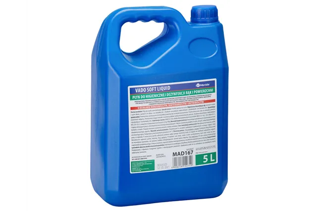 MERIDA VADO SOFT bezalkoholowy płyn do higienicznej dezynfekcji rąk i powierzchni, kanister 5 l
 Merida MAD167