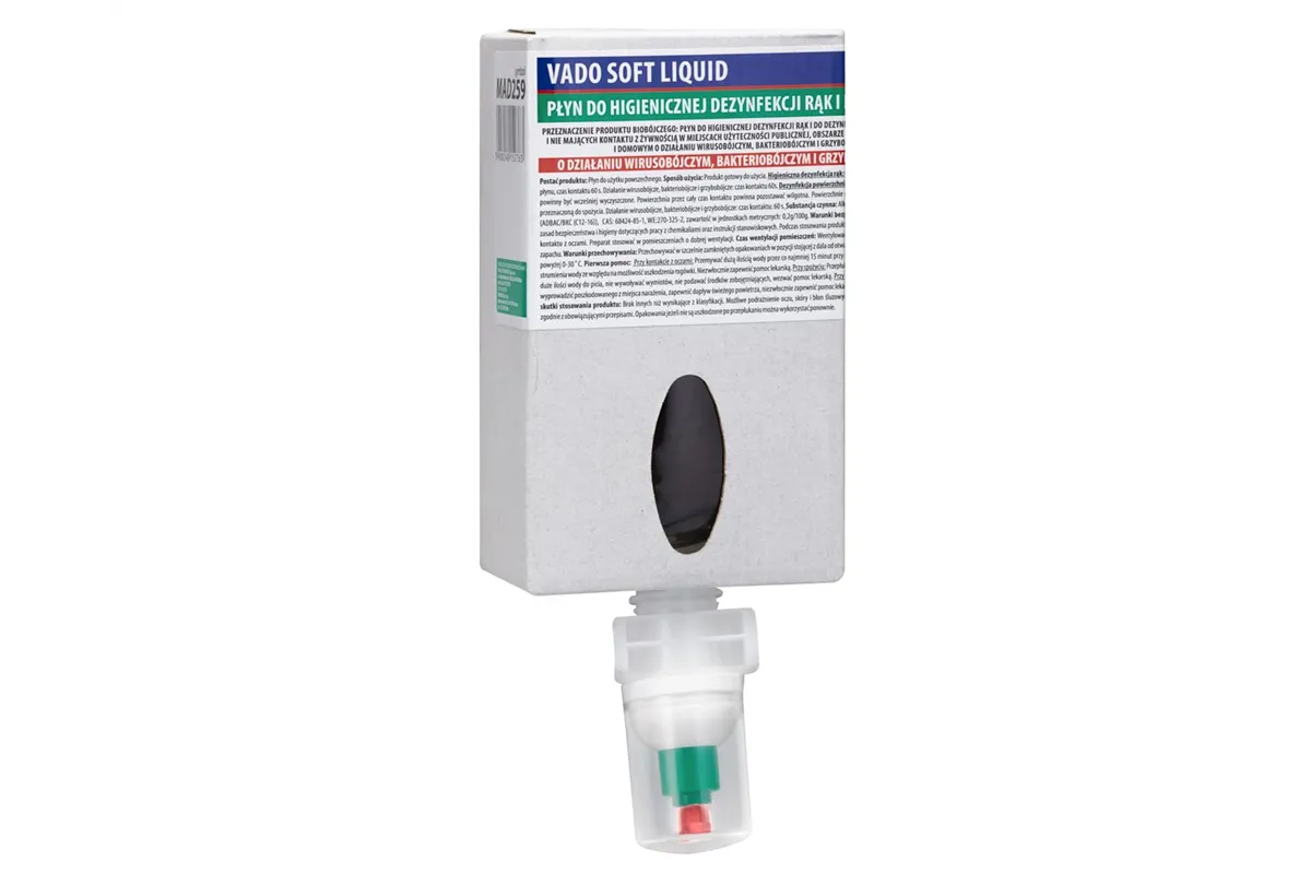 MERIDA VADO SOFT bezalkoholowy płyn do dezynfekcji rąk i powierzchni wkład 700ml do dozownika mechanicznego MERIDA ONE
 MAD259