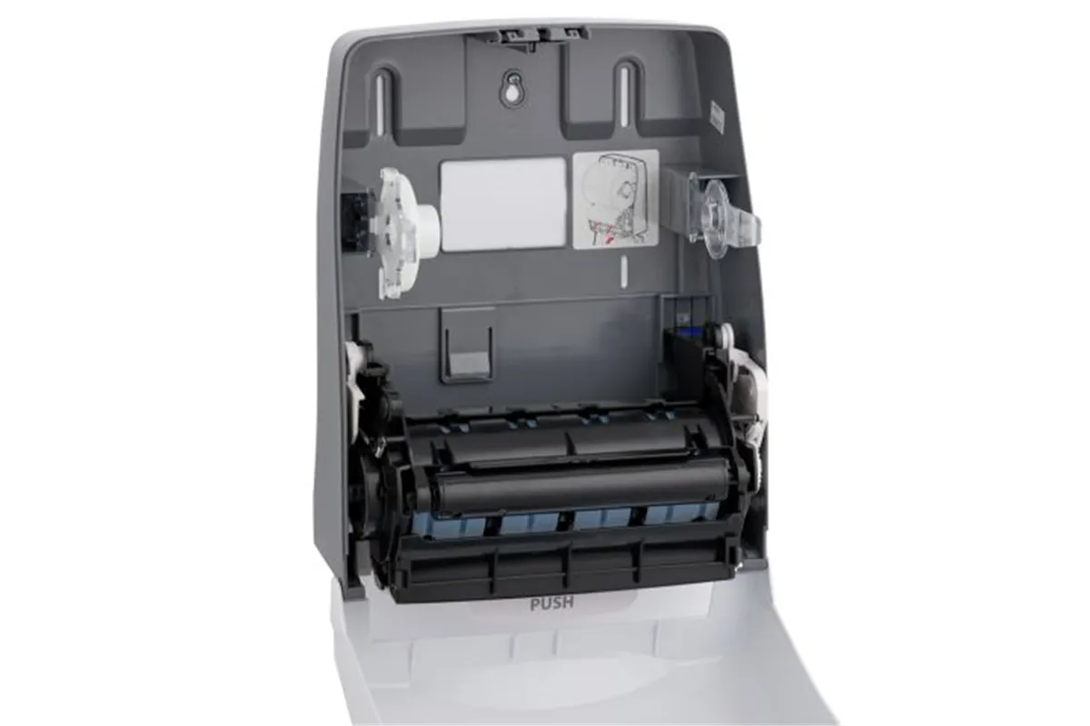 Mechaniczny podajnik ręczników papierowych w rolach MERIDA ONE AUTOMATIC MAXI, tworzywo ABS, biały
 Merida CEB301