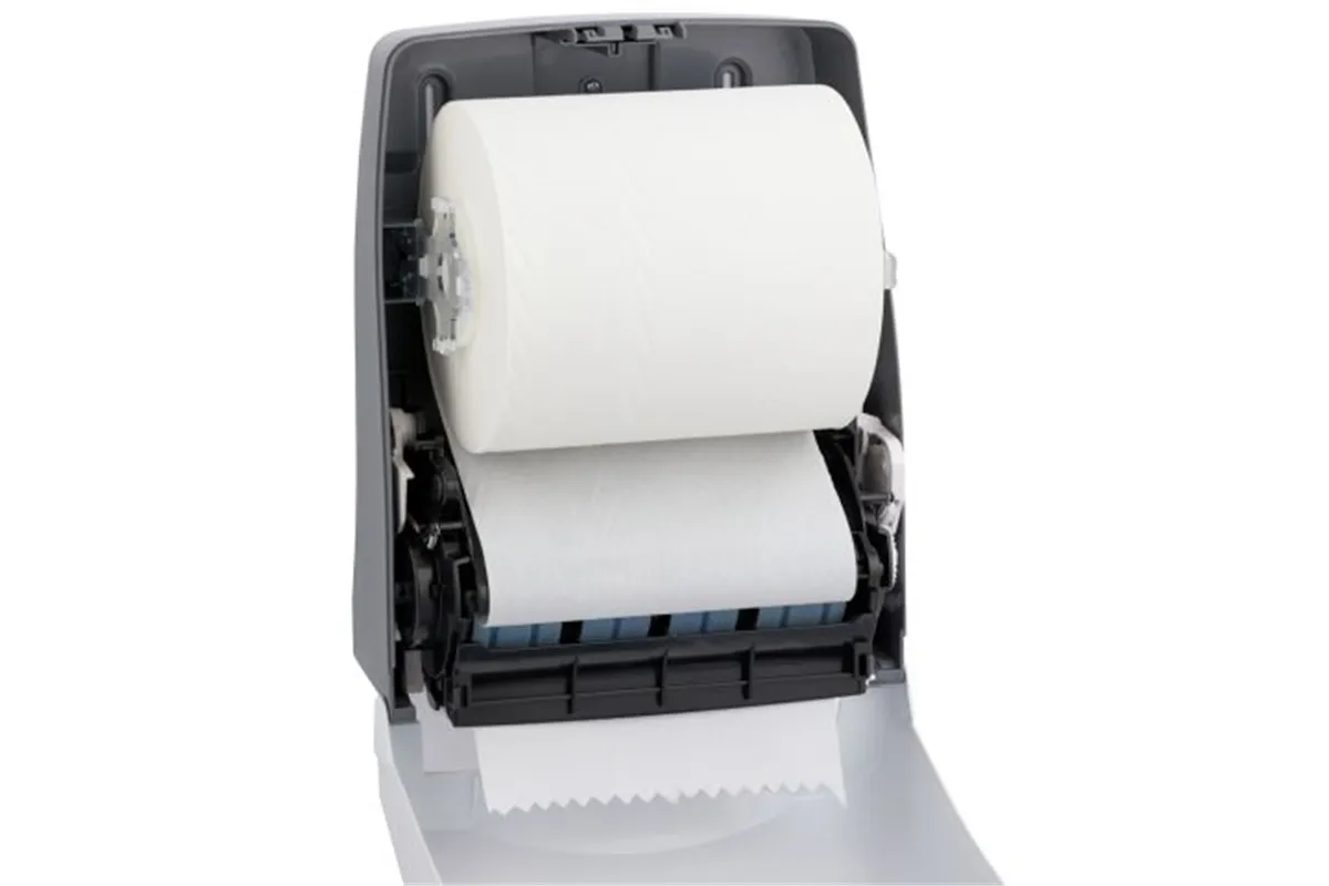 Mechaniczny podajnik ręczników papierowych w rolach MERIDA ONE AUTOMATIC MAXI, tworzywo ABS, biały
 Merida CEB301