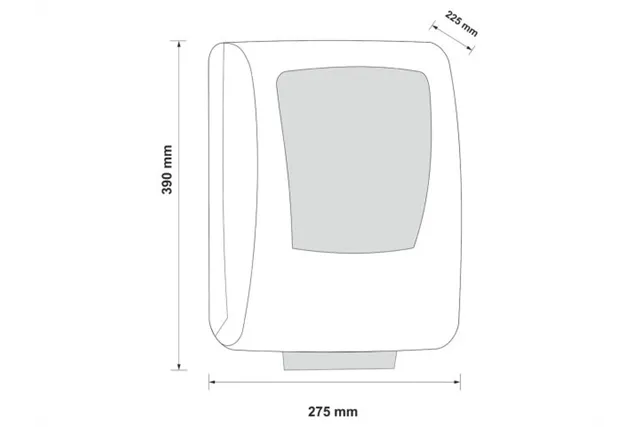 Mechaniczny podajnik ręczników papierowych w rolach MERIDA ONE AUTOMATIC MAXI, tworzywo ABS, czarny
 Merida CEC301