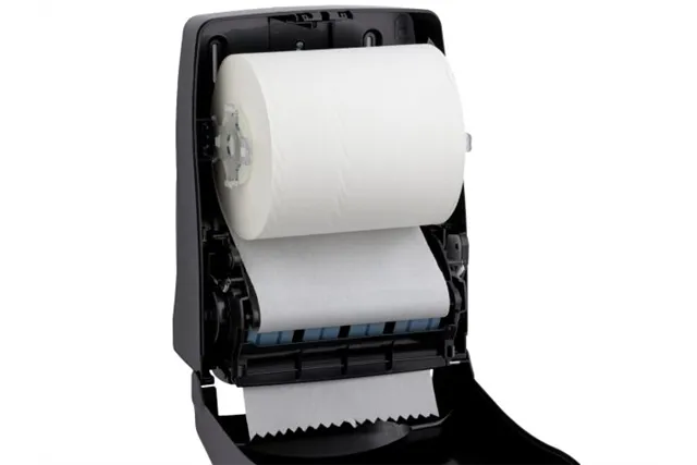 Mechaniczny podajnik ręczników papierowych w rolach MERIDA ONE AUTOMATIC MAXI, tworzywo ABS, czarny
 Merida CEC301