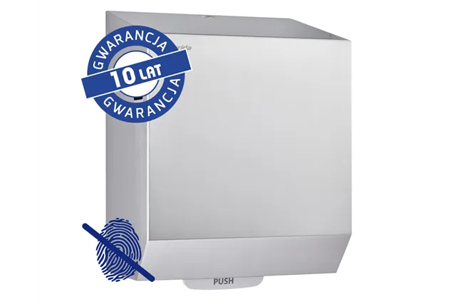 Mechaniczny podajnik ręczników papierowych w rolach MERIDA STELLA AUTOMATIC MAXI AntiFingerPrint stal matowa powłoka AFP
 CSM37