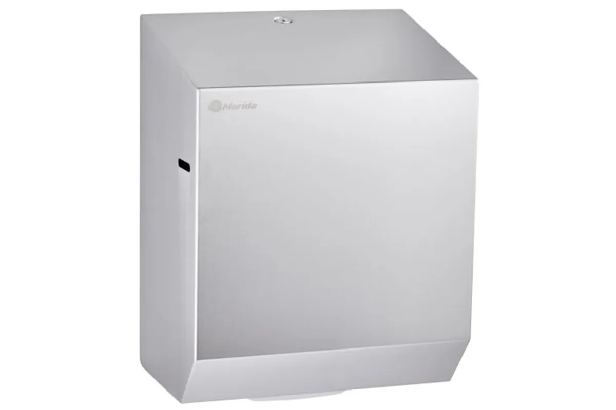 Mechaniczny podajnik ręczników papierowych w rolach MERIDA STELLA AUTOMATIC MAXI, stal polerowana
 Merida CSP303