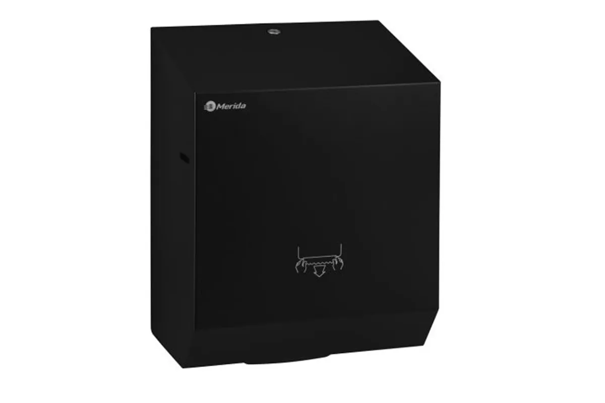 Mechaniczny podajnik ręczników papierowych w rolach MERIDA STELLA BLACK LINE, czarny
 Merida CSC303