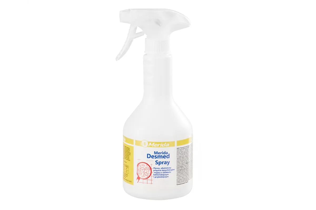 MERIDA DESMED SPRAY preparat dezynfekcyjno - myjący, butelka 600 ml ze spryskiwaczem
 Merida NMD004