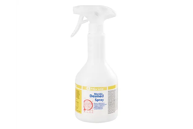 MERIDA DESMED SPRAY preparat dezynfekcyjno - myjący, butelka 600 ml ze spryskiwaczem
 Merida NMD004