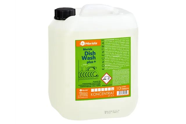 MERIDA DISH WASH PLUS, środek do mycia naczyń w zmywarkach przemysłowych, kanister 10 l
 Merida NMS614