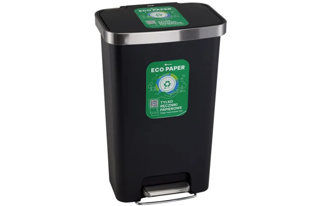 Kosz pedałowy MERIDA ECO PAPER, pojemność 50 l, tworzywo sztuczne, czarny
 Merida KJC410