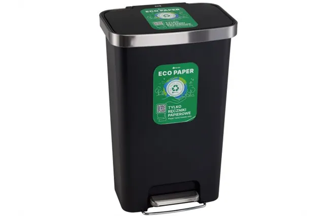 Kosz pedałowy MERIDA ECO PAPER, pojemność 50 l, tworzywo sztuczne, czarny
 Merida KJC410