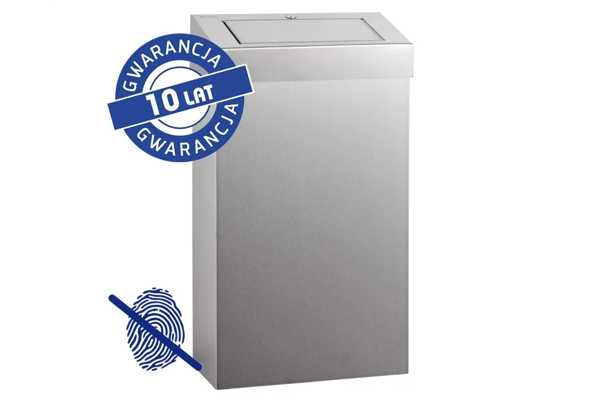 Kosz z uchylną pokrywą MERIDA STELLA SLIM Anti-FingerPrint, 27 l, stal matowa z powłoką AFP
 Merida KSM276