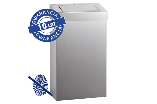Kosz z uchylną pokrywą MERIDA STELLA SLIM Anti-FingerPrint, 27 l, stal matowa z powłoką AFP
 Merida KSM276