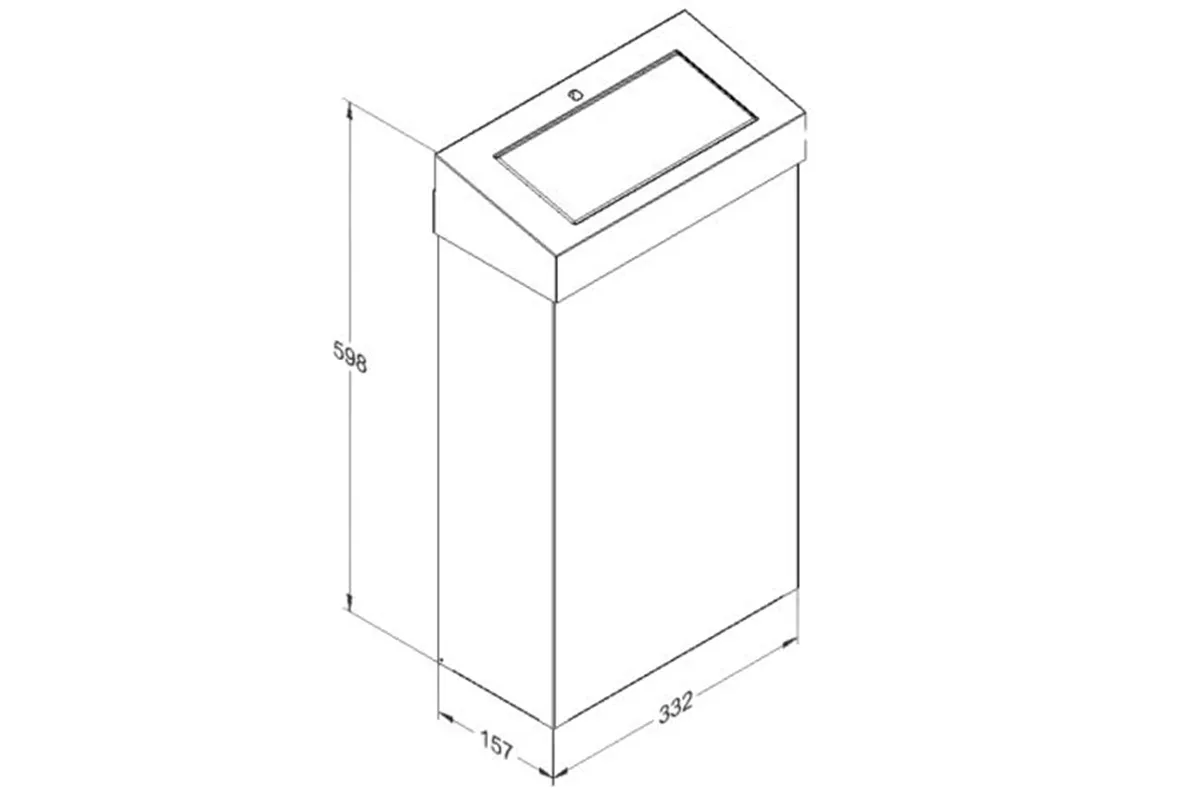 Kosz z uchylną pokrywą MERIDA STELLA SLIM Anti-FingerPrint, 27 l, stal matowa z powłoką AFP
 Merida KSM276