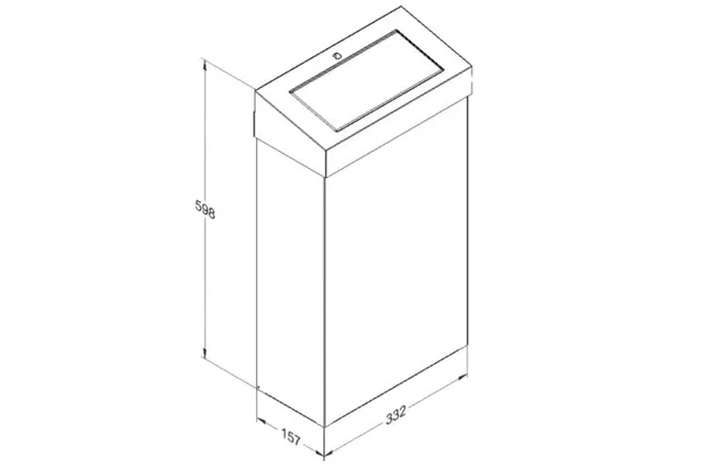 Kosz z uchylną pokrywą MERIDA STELLA SLIM Anti-FingerPrint, 27 l, stal matowa z powłoką AFP
 Merida KSM276