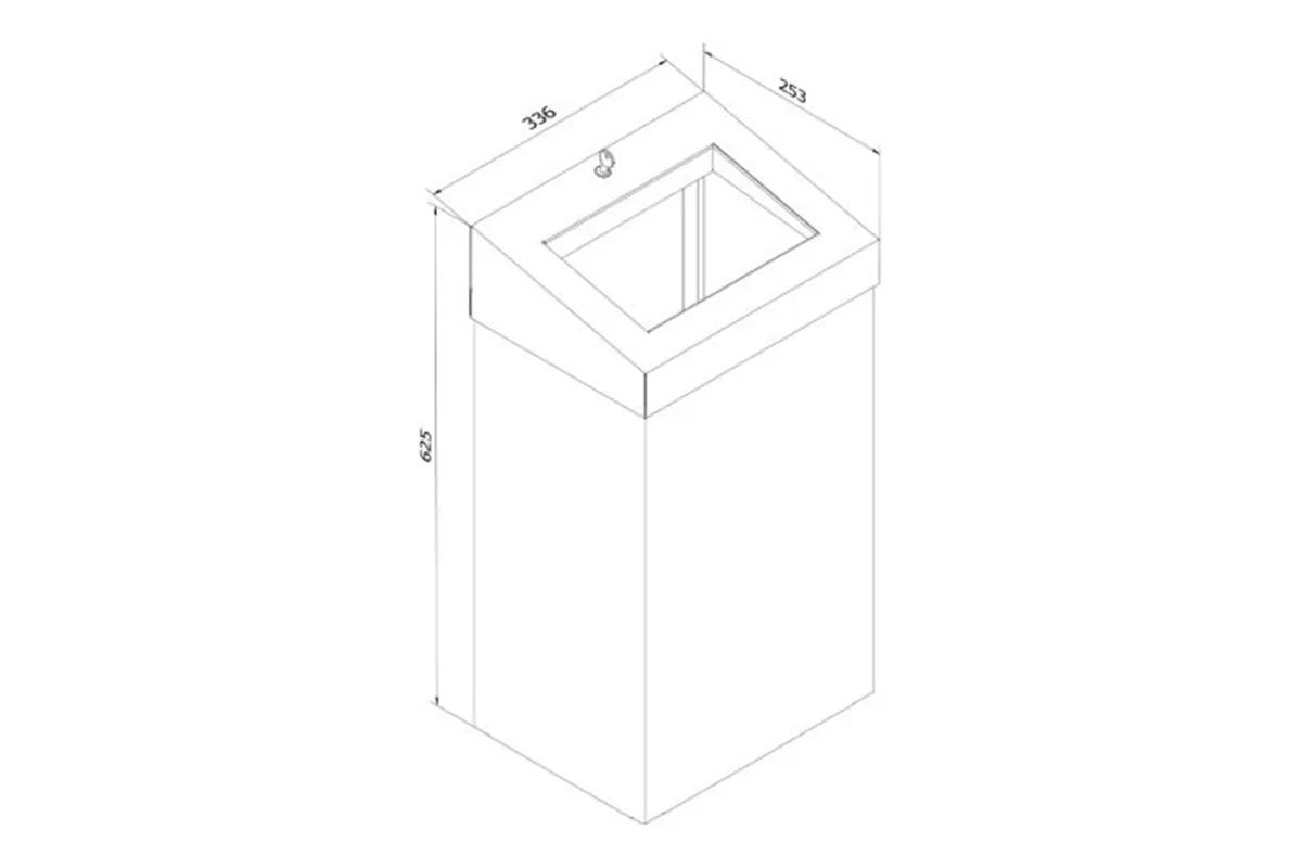 Kosz na odpady otwarty MERIDA STELLA BLACK LINE, pojemność 45 l, czarny
 Merida KSC108
