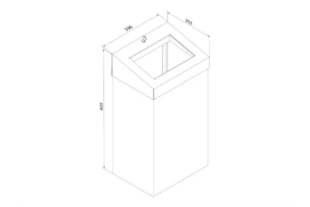 Kosz na odpady otwarty MERIDA STELLA BLACK LINE, pojemność 45 l, czarny
 Merida KSC108