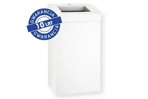 Kosz na odpady otwarty MERIDA STELLA WHITE LINE, pojemność 45 l, biały
 Merida KSB108