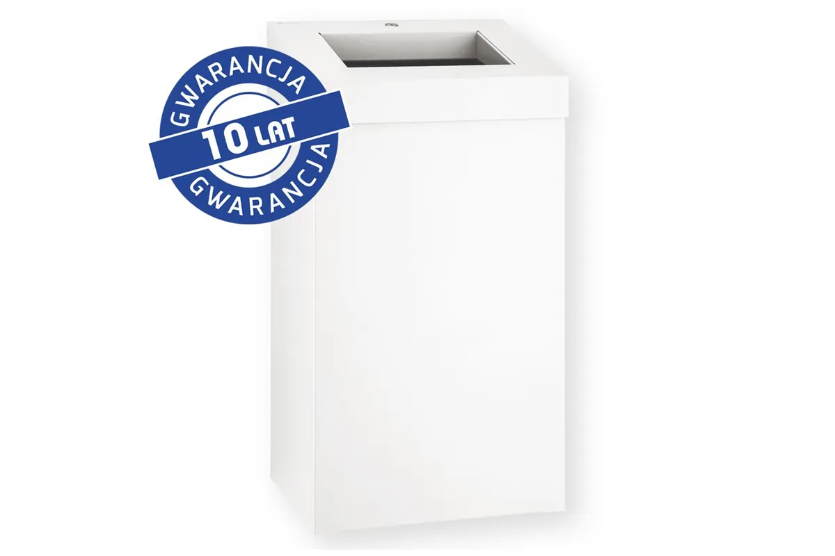 Kosz na odpady otwarty MERIDA STELLA WHITE LINE, pojemność 45 l, biały
 Merida KSB108