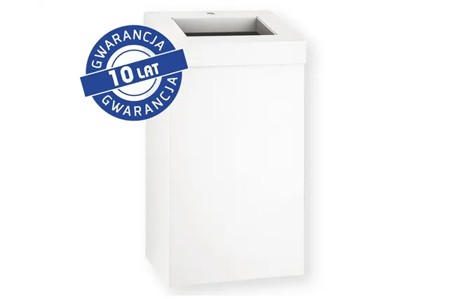 Kosz na odpady otwarty MERIDA STELLA WHITE LINE, pojemność 45 l, biały
 Merida KSB108