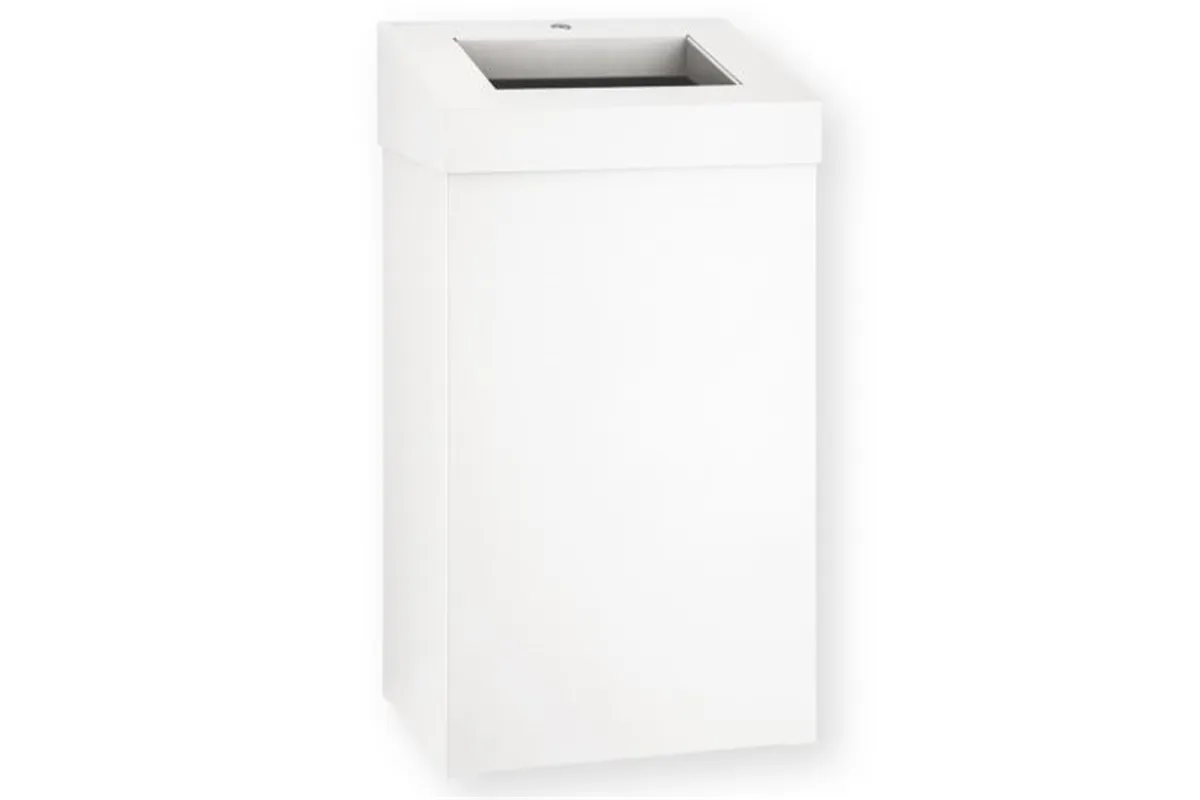 Kosz na odpady otwarty MERIDA STELLA WHITE LINE, pojemność 45 l, biały
 Merida KSB108