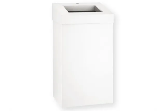 Kosz na odpady otwarty MERIDA STELLA WHITE LINE, pojemność 45 l, biały
 Merida KSB108