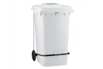 
Kosz na zużyte ręczniki papierowe MERIDA ECO PAPER, biały, na kółkach otwierany przyciskiem pedałowym 240 l Merida KJB414
