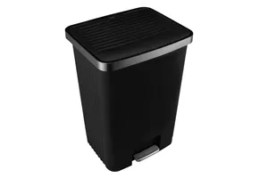 Kosz pedałowy HANA, pojemność 70 l, tworzywo sztuczne, czarny
 Merida KJC417