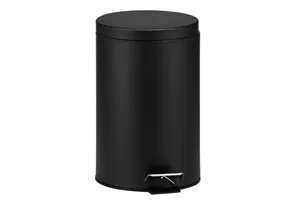 KOSZ PEDAŁOWY KLASIK, POJEMNOŚĆ 12 L, METALOWY, CZARNY MATOWY
 Merida KIC410