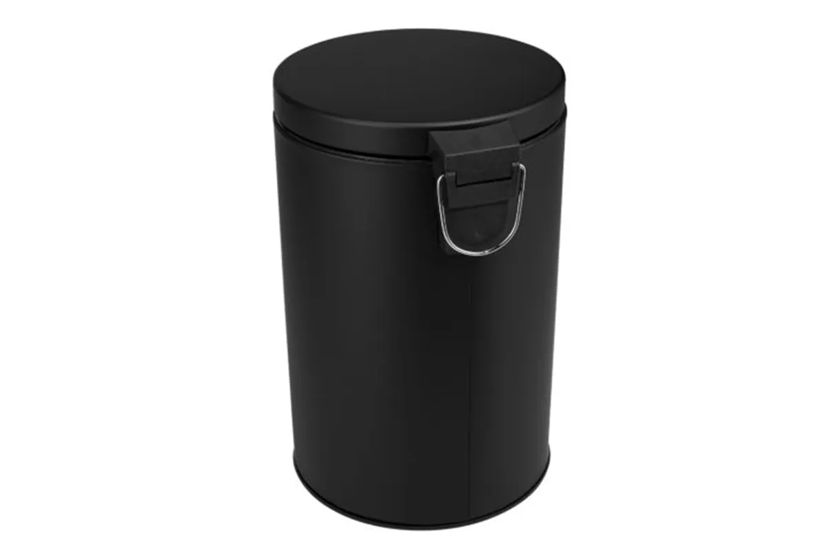 KOSZ PEDAŁOWY KLASIK, POJEMNOŚĆ 12 L, METALOWY, CZARNY MATOWY
 Merida KIC410