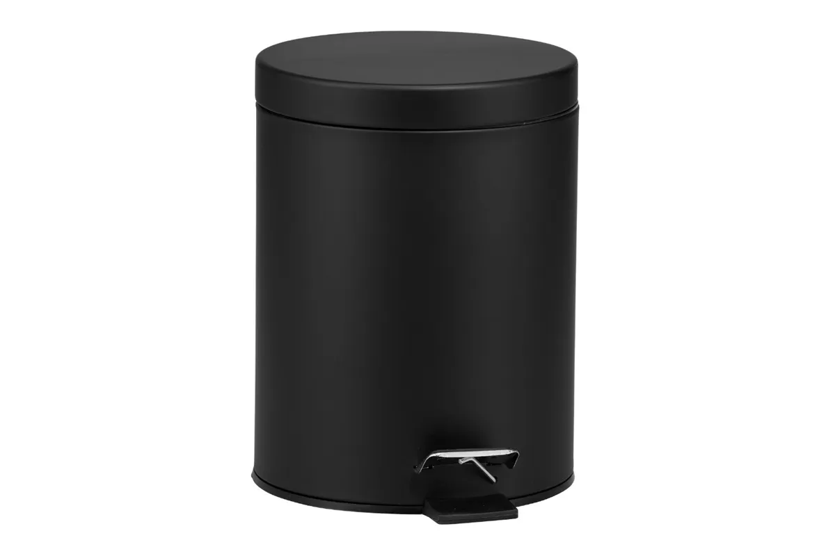 KOSZ PEDAŁOWY KLASIK, POJEMNOŚĆ 5 L, METALOWY, CZARNY MATOWY
 Merida KIC409