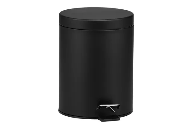 KOSZ PEDAŁOWY KLASIK, POJEMNOŚĆ 5 L, METALOWY, CZARNY MATOWY
 Merida KIC409