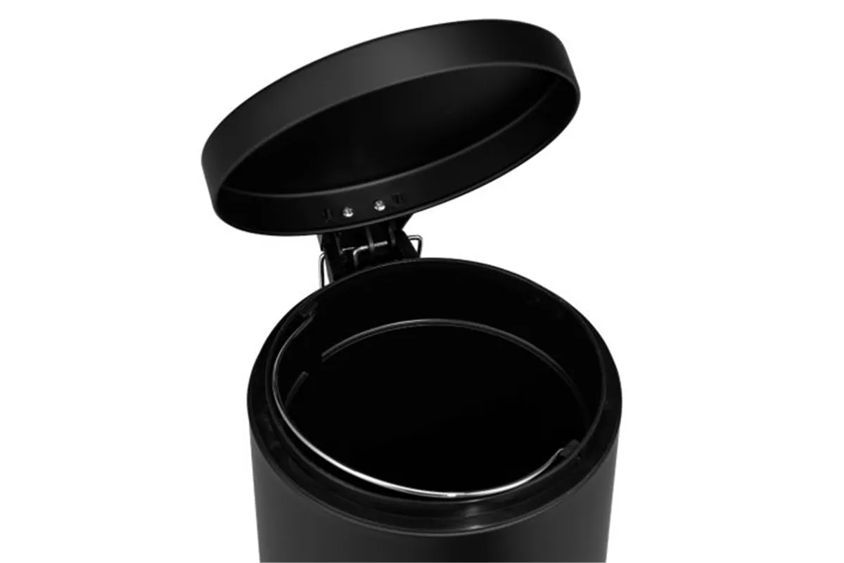 KOSZ PEDAŁOWY KLASIK, POJEMNOŚĆ 5 L, METALOWY, CZARNY MATOWY
 Merida KIC409