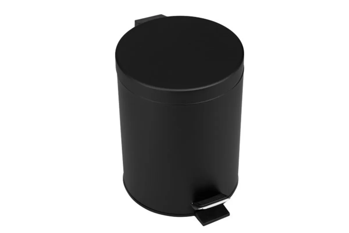 KOSZ PEDAŁOWY KLASIK, POJEMNOŚĆ 5 L, METALOWY, CZARNY MATOWY
 Merida KIC409