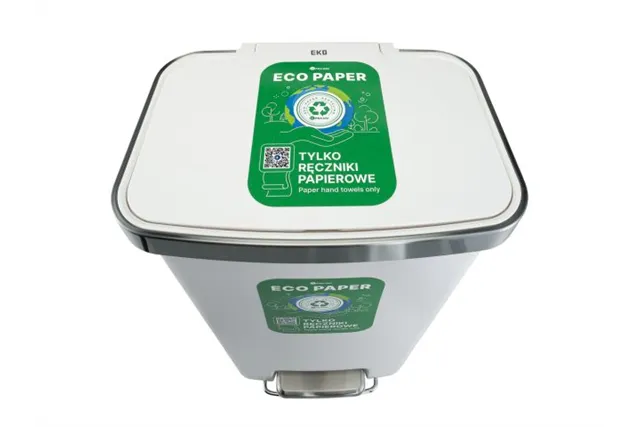 Kosz pedałowy MERIDA ECO PAPER, pojemność 50 l, tworzywo sztuczne, biały
 Merida KJB410