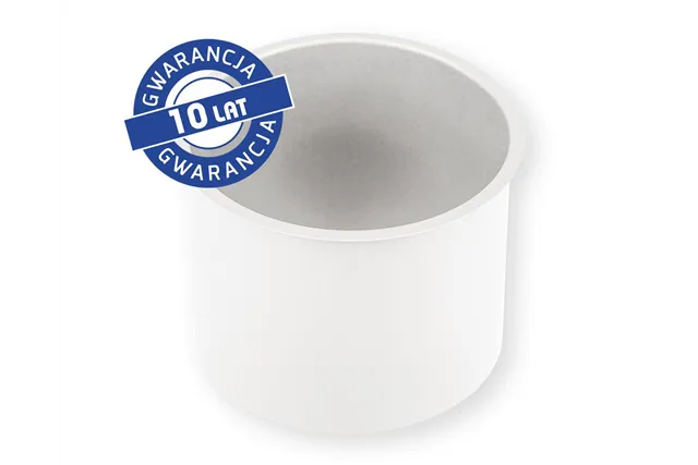 Kołnierz kosza nablatowy okrągły MERIDA STELLA WHITE LINE, biały
 Merida GSB501