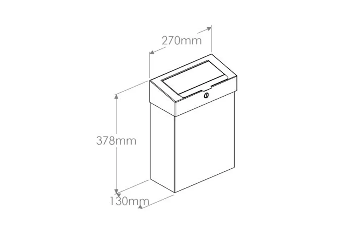 Kosz do damskich toalet MERIDA STELLA, pojemność 10 l, stal matowa
 Merida KSM305