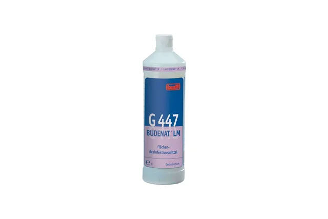 G447 Budenat LM - środek do dezynfekcji nawierzchni, podłóg i materiałów, butelka 1 l
 Merida NBD101