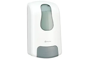 Dozownik mydła w płynie MERIDA ONE, pojemność zbiornika 1000 ml, tworzywo ABS, biały
 Merida DEB103